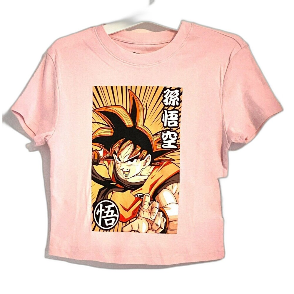 DragonBall Z Forever 21 Cropped Hem Logo Baby Tee Shirt - Juniors' Small